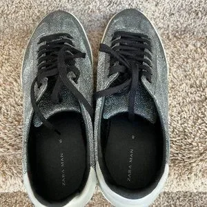 Zara Shoes Zara Man Mens Grey Glitter Sneakers Poshmark - Main Image
